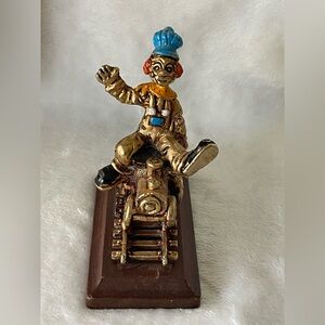 Judy Talbot For George Good The Little Hobo Clown Figurine 24K GP Vintage